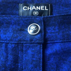 Chanel classic blue straight leg jeans
